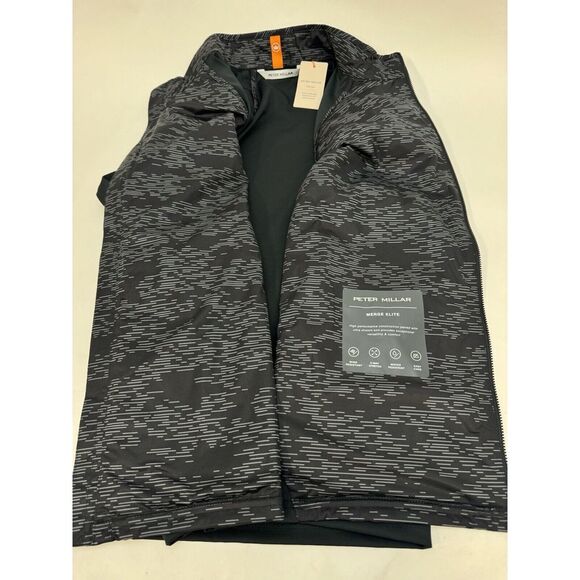 NWT PETER MILLAR Merge Elite Hybrid Full Zip Golf Jacket Black Size MEDIUM $230 - Picture 7 of 13